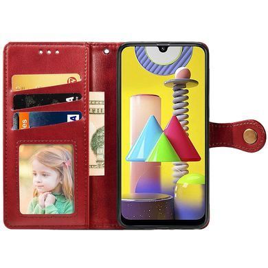Кожаный чехол-книжка GETMAN Gallant (PU) для Samsung Galaxy A13 4G Красный