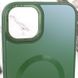 Чехол TPU+Glass Sapphire Midnight Open Camera with MagSafe для Apple iPhone 15 (6.1") Зеленый / Forest green фото 6