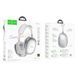 Накладные беспроводные наушники Hoco W55 Plus Happiness ANC noise reduction Silver фото 5