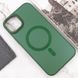 Чехол TPU+Glass Sapphire Midnight Open Camera with MagSafe для Apple iPhone 15 (6.1") Зеленый / Forest green фото 2