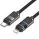 Дата кабель Hoco U137 Line with display Type-C to Lightning 27W (1.2m) Black фото 2