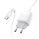 СЗУ Hoco C72Q Glorious QC3.0 18W (1USB-A) + кабель USB to Type-C Белый фото 2