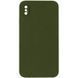 Чехол Silk Square Full Camera Protective (AA) NO LOGO для Apple iPhone X / XS (5.8") Зеленый / Dark Olive