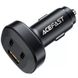 АЗУ Acefast B3 66W(USB-C+USB-C+USB-A) three-port metal car charger Black фото 3