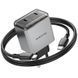 СЗУ Borofone BN21 Lena PD40W+QC3.0 (2USB-C) + кабель Type-C to Lightning Metal gray фото 6