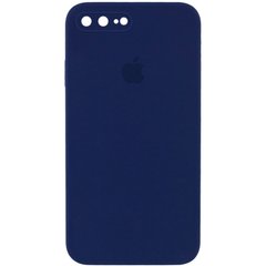 Чохол Silicone Case Square Full Camera Protective (AA) для Apple iPhone 7 plus / 8 plus (5.5") Темно-синій / Midnight blue