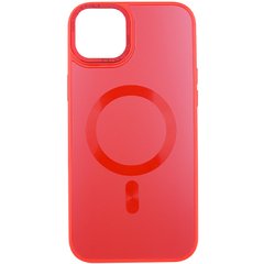 Чехол TPU+Glass Sapphire Midnight Open Camera with MagSafe для Apple iPhone 15 (6.1") Красный / Red