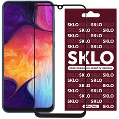 Захисне скло SKLO 3D (full glue) для Samsung A20 / A30 / A30s / A50/A50s/M30 /M30s/M31/M21/M21s Чорний