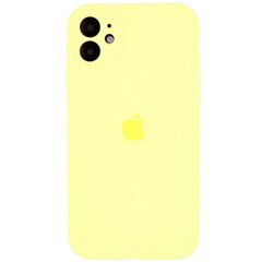 Чохол Silicone Case Full Camera Protective (AA) для Apple iPhone 12 (6.1") Жовтий / Mellow Yellow