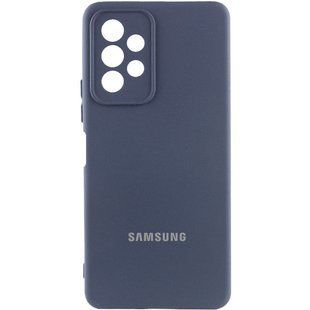 Чохол Silicone Cover Lakshmi Full Camera (AAA) with Logo для Samsung Galaxy A13 4G Темно-синій / Midnight blue