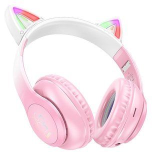 Уценка Накладные беспроводные наушники Hoco W42 Cat Мятая упаковка / Cherry blossom