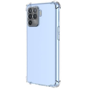 TPU чехол GETMAN Ease logo усиленные углы Full Camera для Oppo Reno 5 Lite Бесцветный (прозрачный)