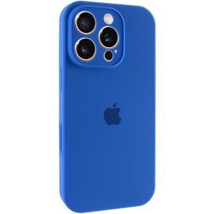 Чохол Silicone Case Full Camera Protective (AA) для Apple iPhone 16 Pro Max (6.9") Синій / Capri Blue