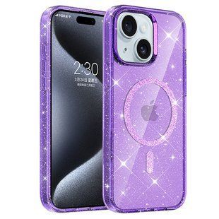 Чехол TPU Eclipse Sparkle Magnetic Fit для Apple iPhone 15 (6.1") Purple