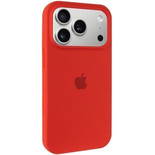 Чехол Silicone Case (AA) Logo with MagSafe для Apple iPhone 17 Pro Max (6.9") Красный / Red