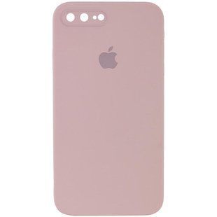 Чехол Silicone Case Square Full Camera Protective (AA) для Apple iPhone 7 plus/8 plus (5.5") Розовый / Pink Sand