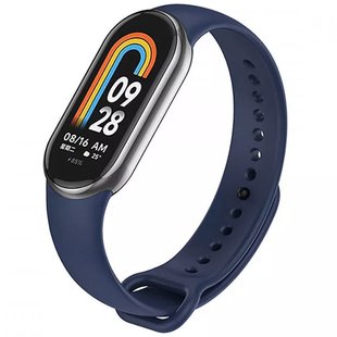 Силиконовый ремешок для Xiaomi Mi Band 8 Темно-синий / Midnight blue