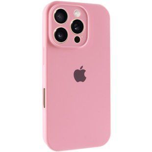 Чехол Silicone Case Full Camera Protective (AA) для Apple iPhone 16 Pro Max (6.9") Розовый / Light pink