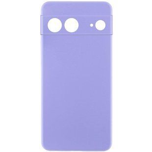 Чехол TPU GETMAN Liquid Silk Full Camera для Google Pixel 7 Сиреневый / Light purple