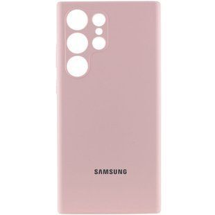 Чохол Silicone Cover Lakshmi Full Camera (AAA) with Logo для Samsung Galaxy S23 Ultra Рожевий / Pink Sand