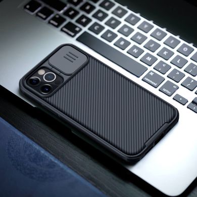Карбонова накладка Nillkin Camshield (шторка на камеру) для Apple iPhone 13 Pro (6.1") Чорний / Black