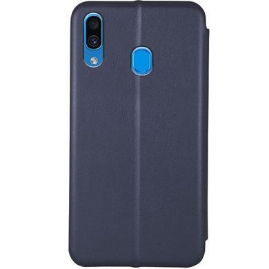 Кожаный чехол-книжка Classy для Samsung Galaxy A20 / A30 Темно-синий