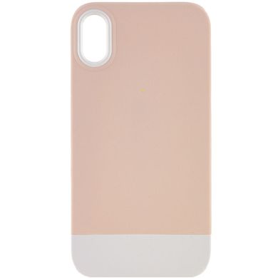 Чохол TPU+PC Bichromatic для Apple iPhone X / XS (5.8") Grey-beige / White