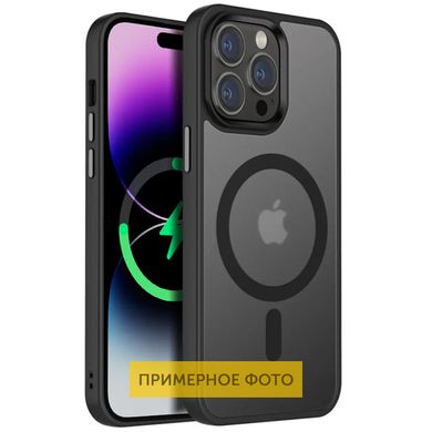 TPU+PC чохол Metal Buttons with MagSafe Colorful для Apple iPhone 16 Pro Max (6.9") Чорний