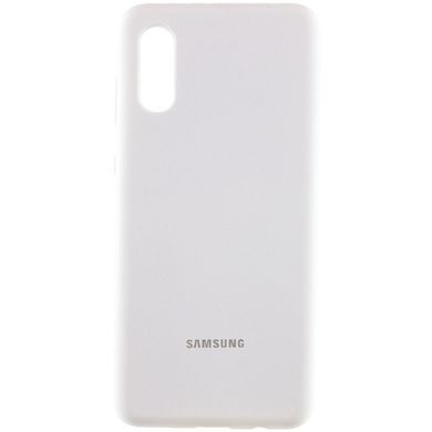 Чехол Silicone Cover Full Protective (AA) для Samsung Galaxy A02 Белый / White