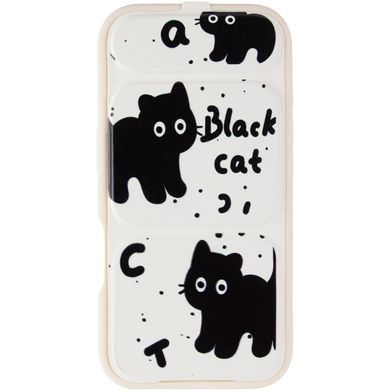 Чехол TPU Panel Stand для Apple iPhone 17 Pro Max (6.9") Black Cat
