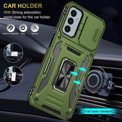 Ударопрочный чехол Camshield Army Ring для Samsung Galaxy A24 4G Оливковый / Army Green