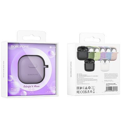 Беспроводные TWS наушники Borofone BW29 Case Taro Purple