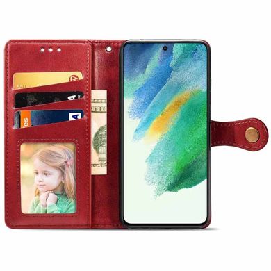 Кожаный чехол книжка GETMAN Gallant (PU) для Samsung Galaxy S24 Красный