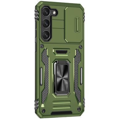 Ударопрочный чехол Camshield Army Ring для Samsung Galaxy S21+ Оливковый / Army Green