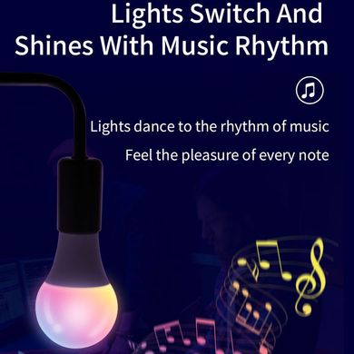 Светодиодная RGB лампочка Smart bulb light 2pcs with Bluetooth E27 with app White