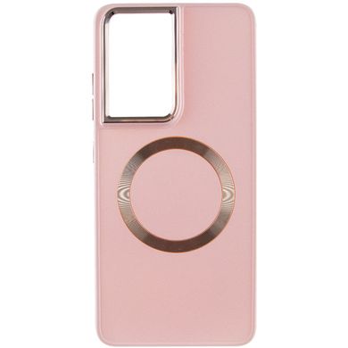 Уценка TPU чехол Bonbon Metal Style with MagSafe для Samsung Galaxy S21 Ultra Эстетический дефект / Розовый / Light pink