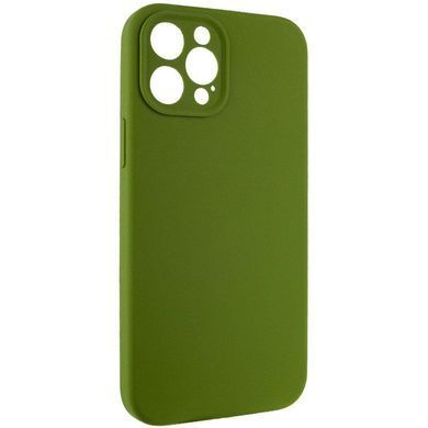Чохол Silk Full Camera Protective (AA) NO LOGO для Apple iPhone 12 Pro Max (6.7") Зелений / Dark Olive