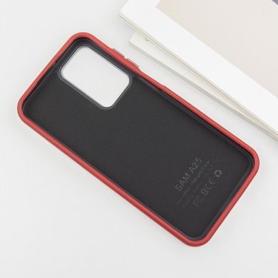 Шкіряний чохол Leather Case Metal Buttons для Samsung Galaxy S24+ / S25+ Red