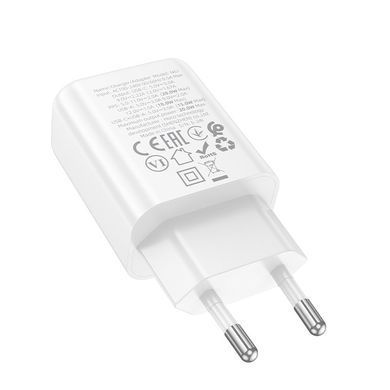 СЗУ Hoco N61 Gentle PD20W+QC3.0 (1USB-A/1C) + кабель Type-C to Lightning White