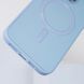 Кожаный чехол Bonbon Leather Metal Style with MagSafe для Apple iPhone 12 Pro Max (6.7") Голубой / Mist blue фото 4