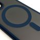 TPU+PC чехол Metal Buttons with MagSafe для Apple iPhone 15 (6.1") Синий фото 3