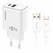 Уценка СЗУ Amaya E67D PD20W+QC3.0 (1USB-A/1C) + кабель USB to Type-C Мятая упаковка / White фото 1