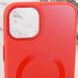 Чехол TPU+Glass Sapphire Midnight Open Camera with MagSafe для Apple iPhone 15 (6.1") Красный / Red фото 6