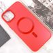 Чехол TPU+Glass Sapphire Midnight Open Camera with MagSafe для Apple iPhone 15 (6.1") Красный / Red фото 2