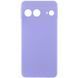 Чехол TPU GETMAN Liquid Silk Full Camera для Google Pixel 7 Сиреневый / Light purple