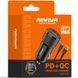 АЗП Amaya ACC-14C PD15W+QC3.0 total 35W (1USB-A/1C) + кабель USB to Type-C Black фото 2