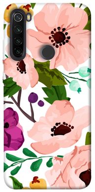 Чехол itsPrint Акварельные цветы для Xiaomi Redmi Note 8T