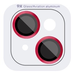 Защитное стекло Metal Classic на камеру (в упак.) для Apple iPhone 14 (6.1") / 14 Plus (6.7") Красный / Red