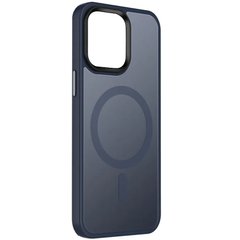 TPU+PC чохол Metal Buttons with MagSafe Colorful для Apple iPhone 14 (6.1") Синій