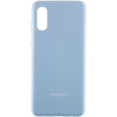 Чохол Silicone Cover Full Protective (AA) для Samsung Galaxy A02 Блакитний / Lilac Blue